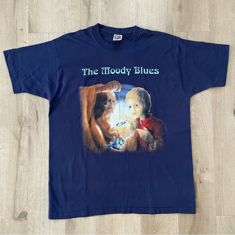 Vintage 1996 Y2K Moody blues time traveler summer tour concert rock n roll t